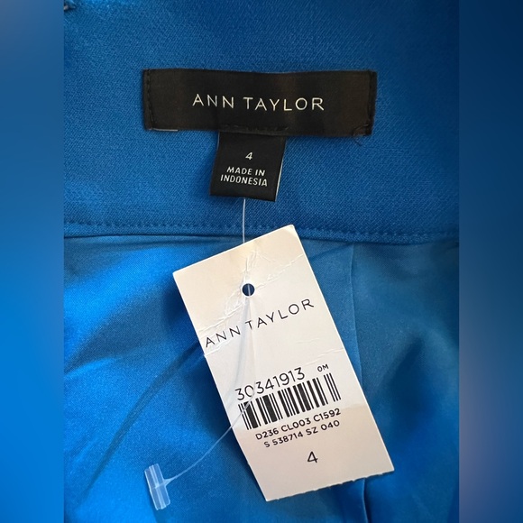 Ann Taylor NWT Electric Blue Belted Faux Wrap Skirt - Picture 5 of 6